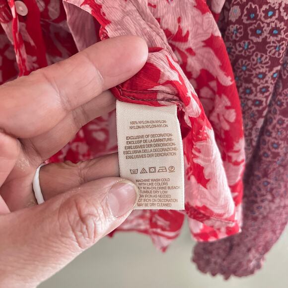 Free People Hendrix Printed top in Red - Picture 8 of 11